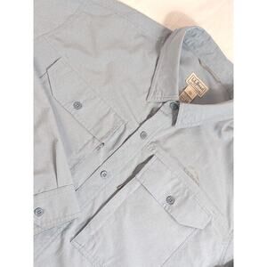 LL Bean No Fly Zone Lightweight Fish Bug Repellent Long Sleeve Shirt Men's XXL